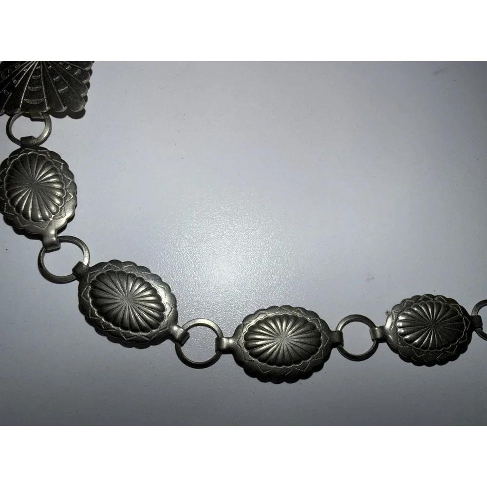 Vintage Navajo Belt Concho Western Silver‎ Tone 31